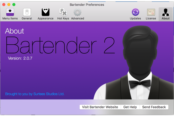 Moins d’icône dans la barre de menu avec Bartender.