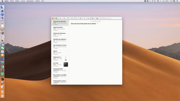 Comment prendre une note le plus rapidement sous Mac OS ?