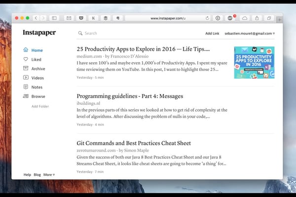 Pocket vs Instapaper, le choix est fait